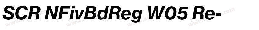 SCR NFivBdReg W05 Re字体转换 SCR NFivBdReg W05 Re字体转换